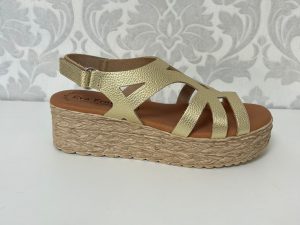 EVA FRUTOS Sandalia Oro