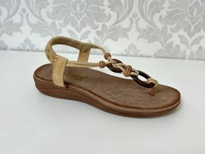 AMARPIES Sandalia Camel Adornos