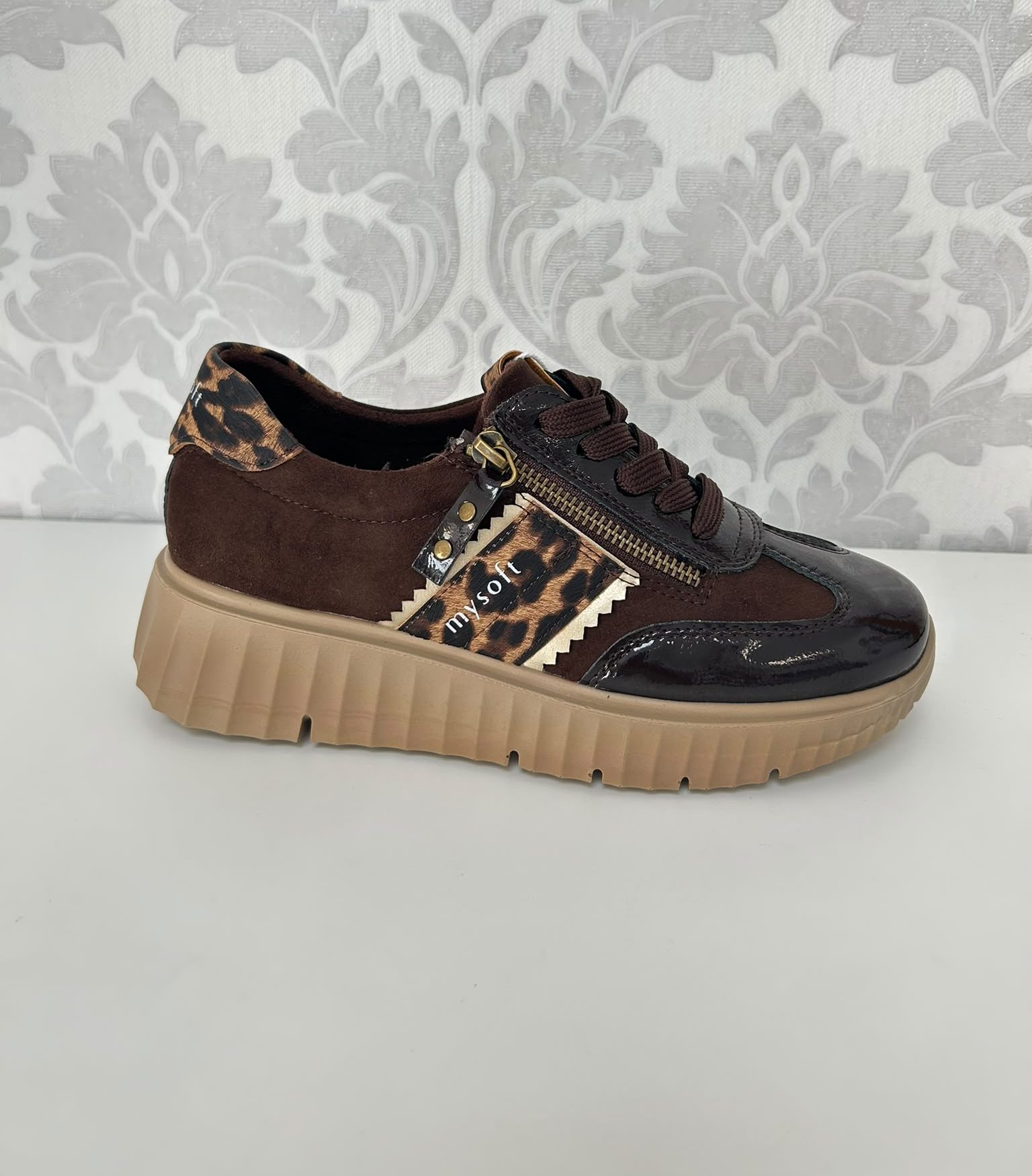 MYSOFT Zapato Testa Marrón