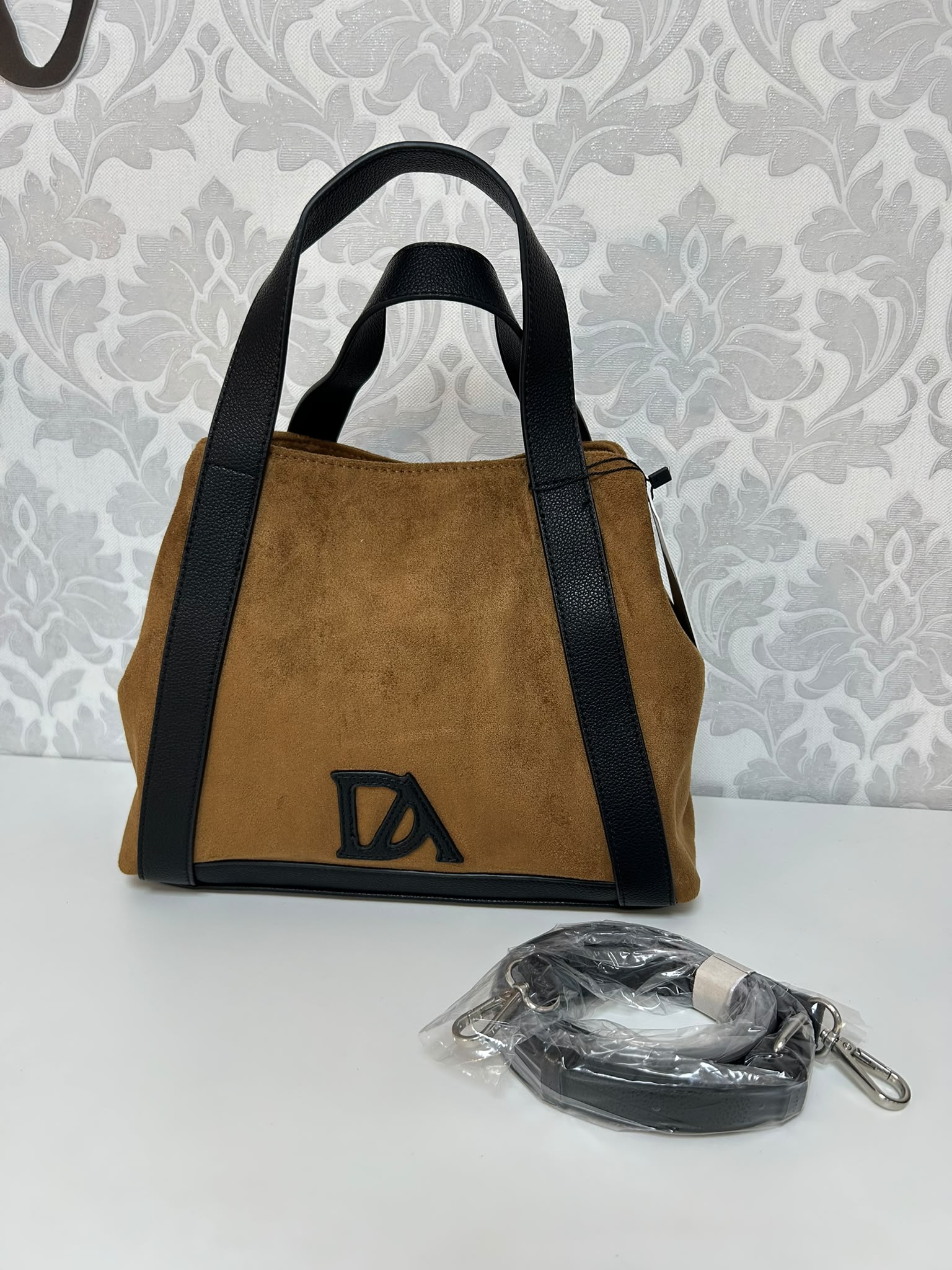 DON ALGODÓN Bolso Mano Camel - Imagen 2