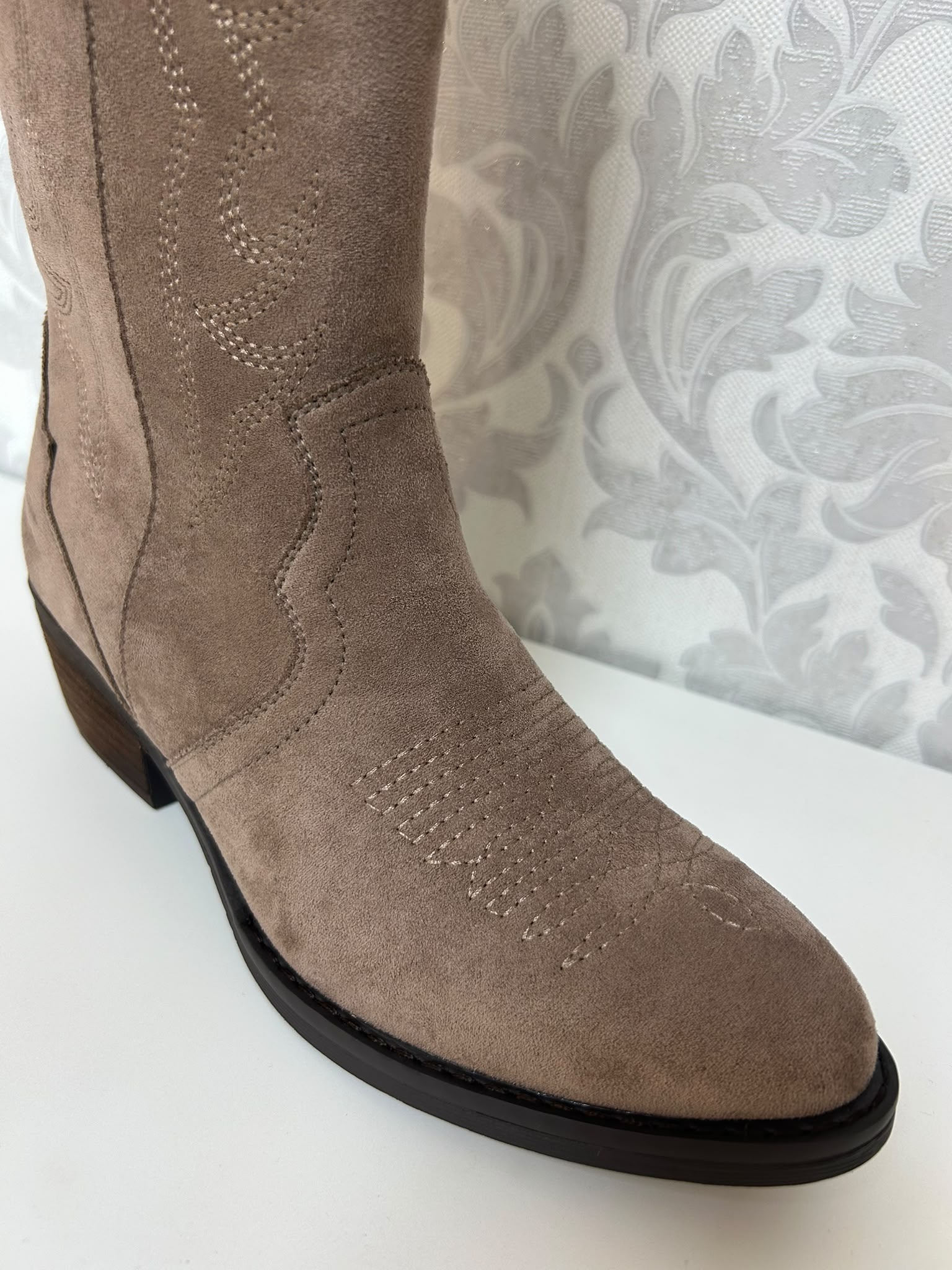 ISTERIA Bota Cowboy Taupe - Imagen 2
