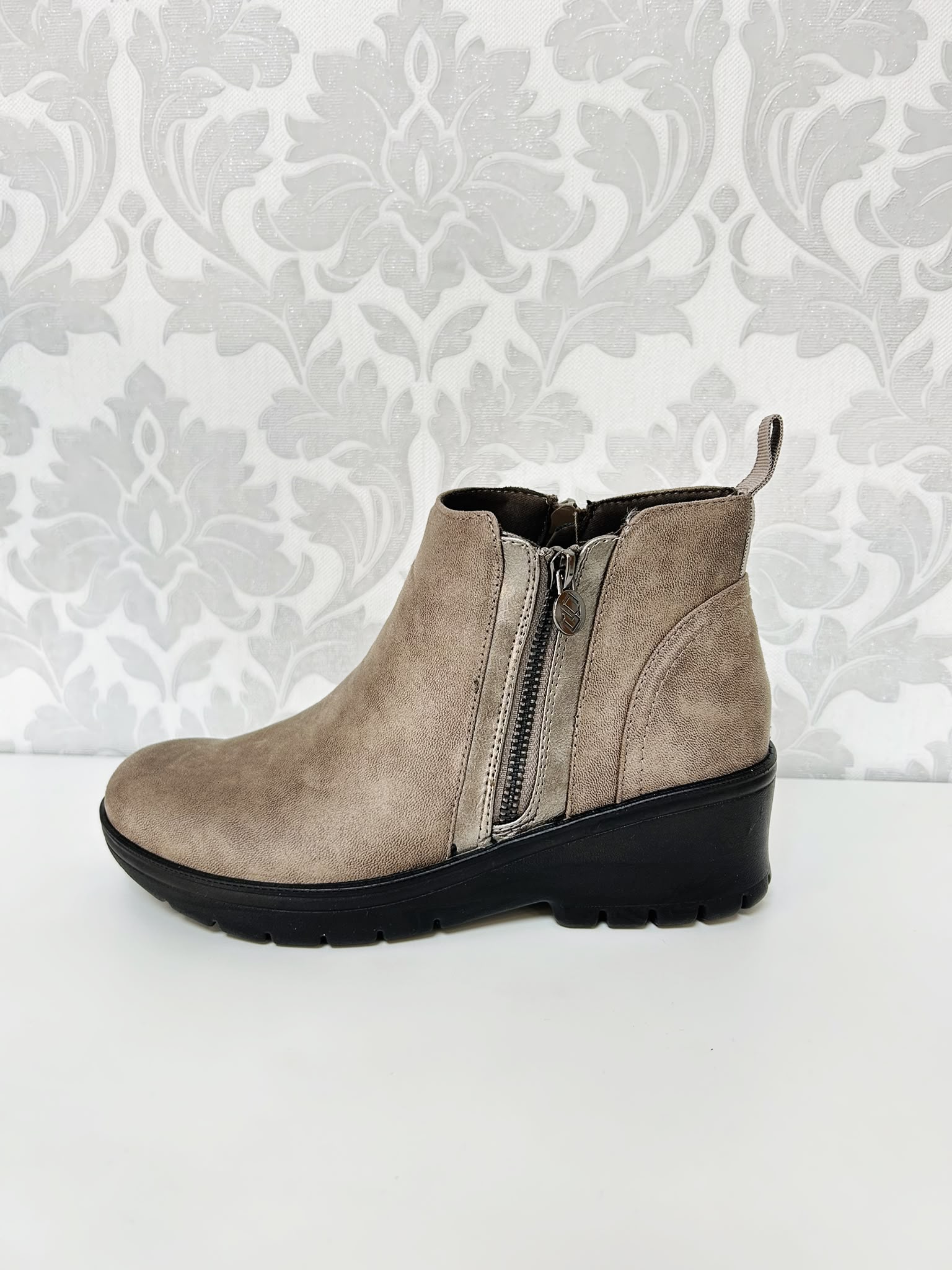 MYSOFT Bota Ancho Especial Taupe
